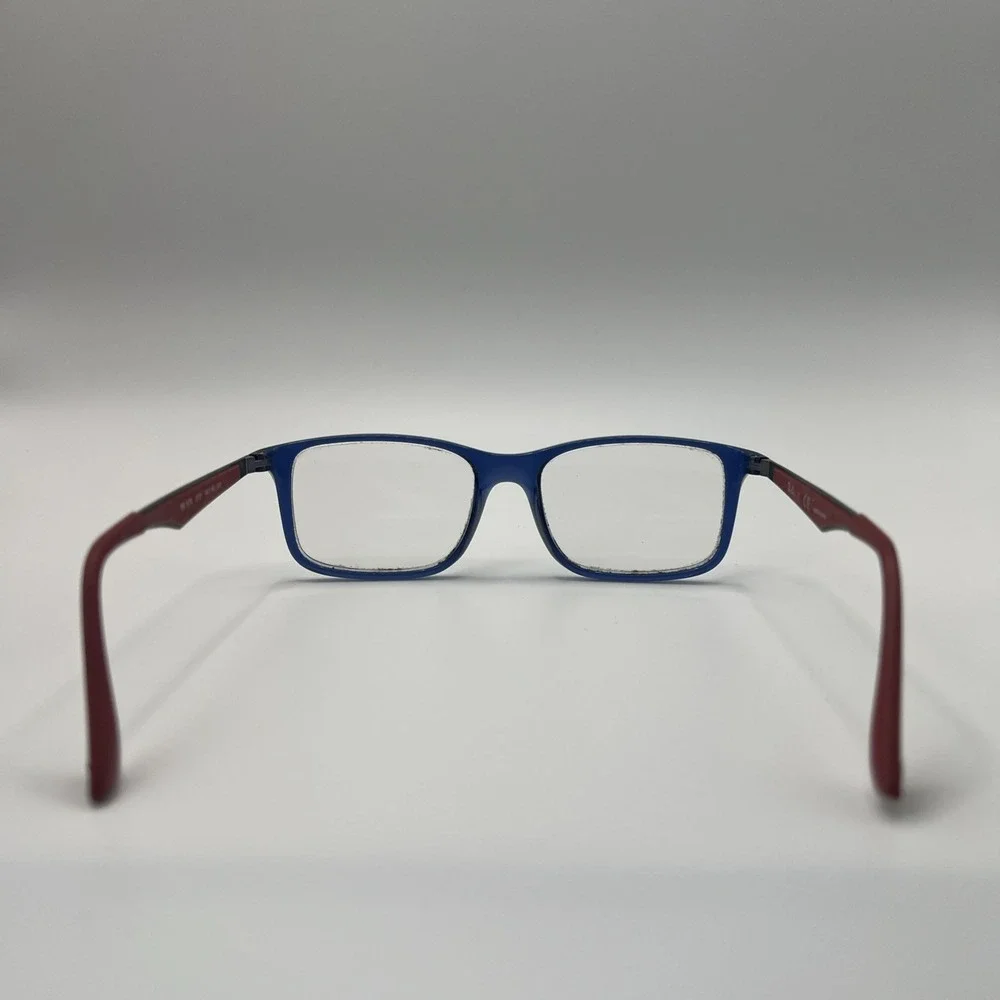 Ray-Ban RB1570 3721 Kids Eyeglasses Frames Blue Red Square Full Rim 49-16-130